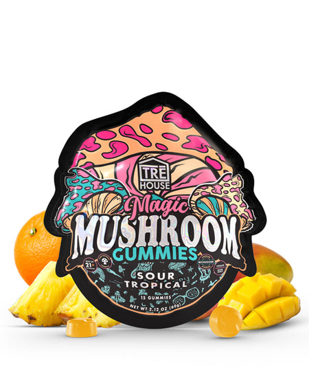 Tre House Magic Mushroom Sour Tropical Gummies