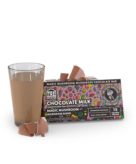 Tre House Magic Mushroom Microdose Blend Chocolate Bar Chocolate Milk
