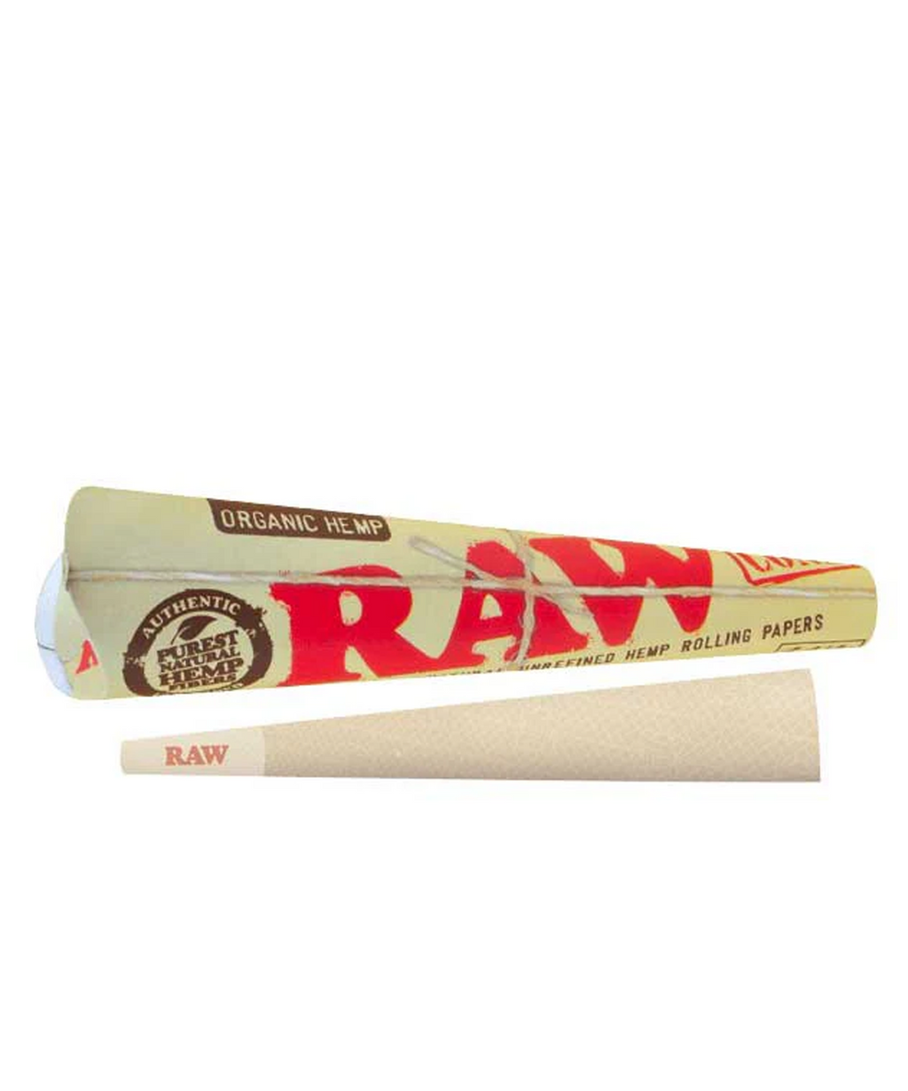 RAW Organic Hemp 1 1/4 Size 6 Pack Cones