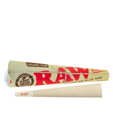 RAW Organic Hemp 1 1/4 Size 6 Pack Cones
