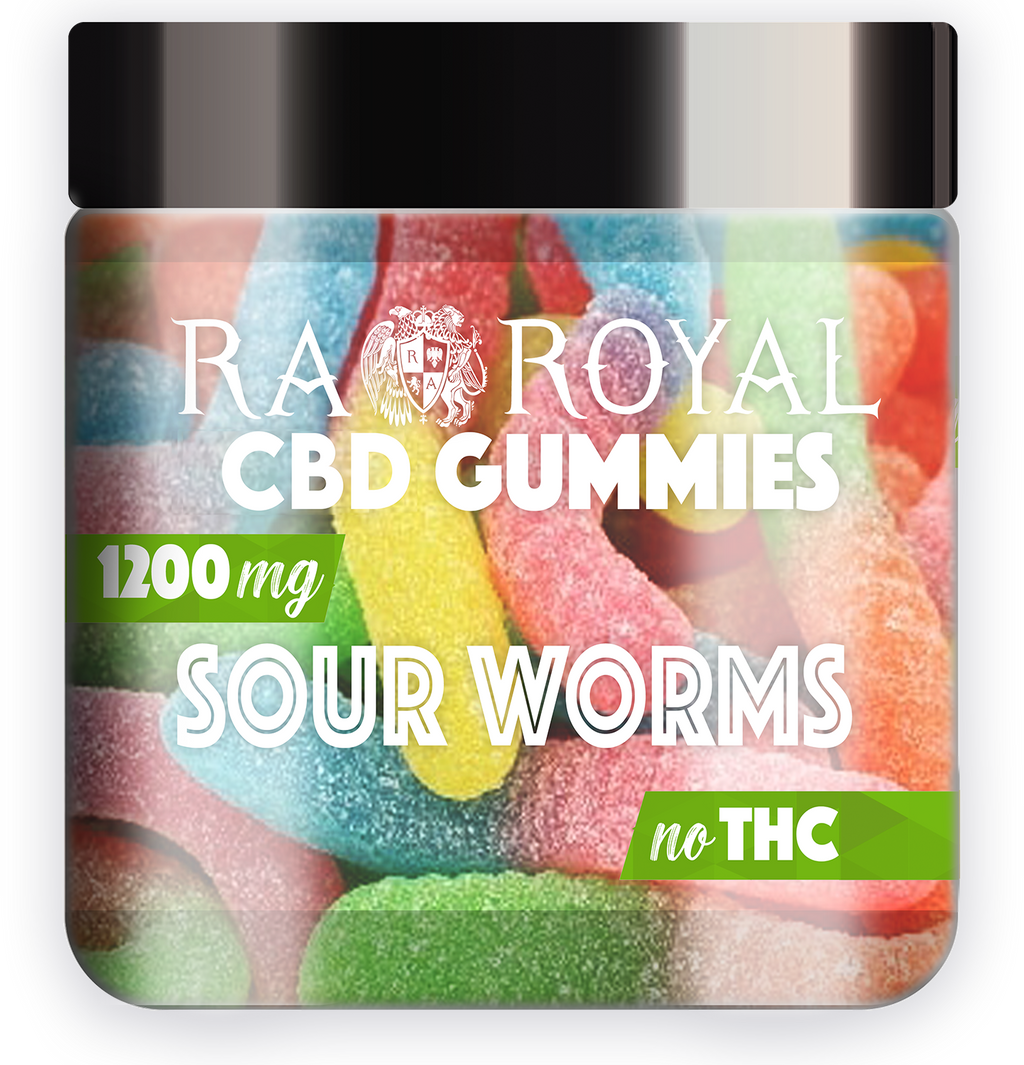 RA Royal Sour Worms 1200MG CBD Gummies