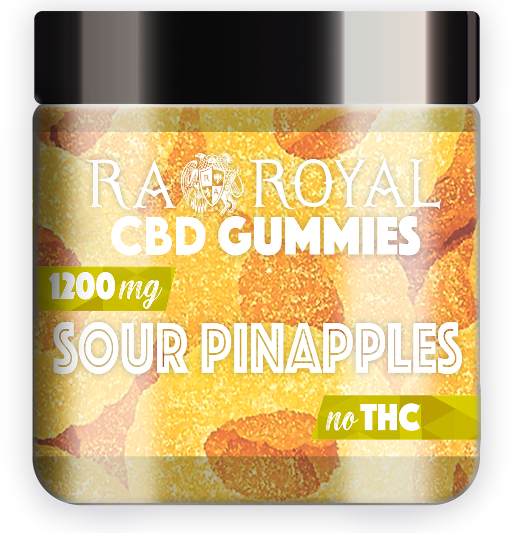 R.A. Royal Sour Pineapples CBD Gummies 1200MG 