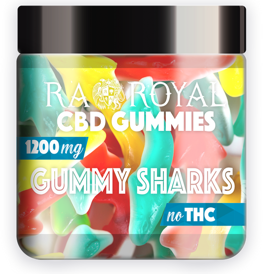 RA Royal Gummy Sharks 1200MG CBD Gummies