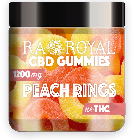 RA Royal Peach Rings 1200MG CBD Gummies