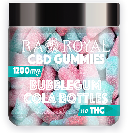 RA Royal Bubblegum Cola Bottles 1200MG CBD Gummies