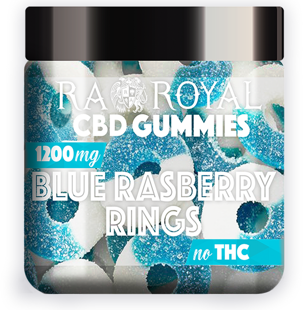 RA Royal Blue Raspberry Rings 1200MG CBD Gummies 