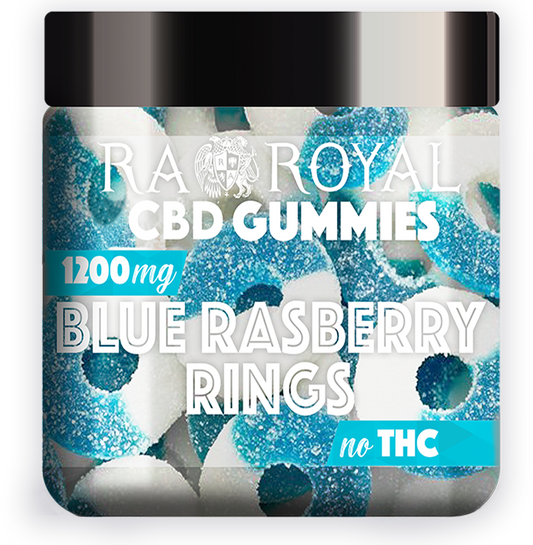 RA Royal Blue Raspberry Rings 1200MG CBD Gummies 
