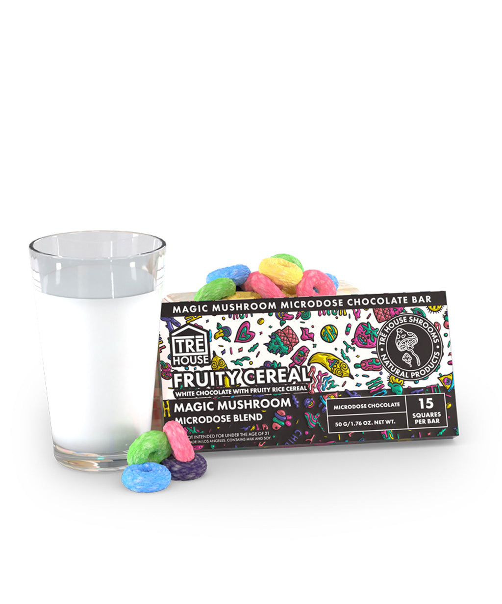 Tre House Magic Mushroom Microdose Blend Chocolate Bar Fruity Cereal