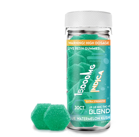 Ra Royal Blue Watermelon Kush Indica Live Resin Blend Gummies 15,000MG