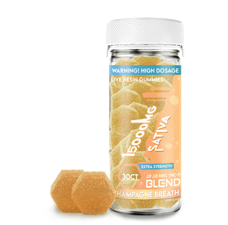 Ra Royal Champagne Breath Sativa Live Resin Blend Gummies 15,000MG