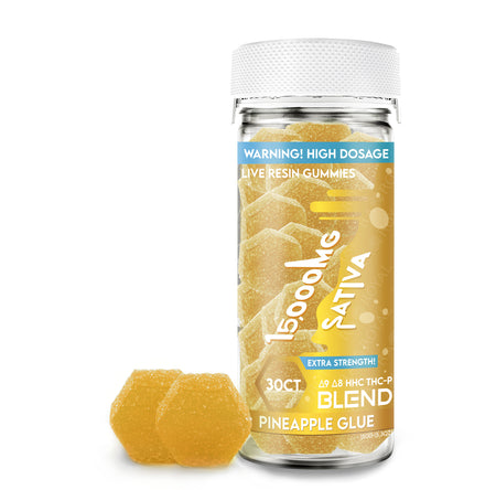 Ra Royal Pineapple Glue Sativa Live Resin Blend Gummies 15,000MG