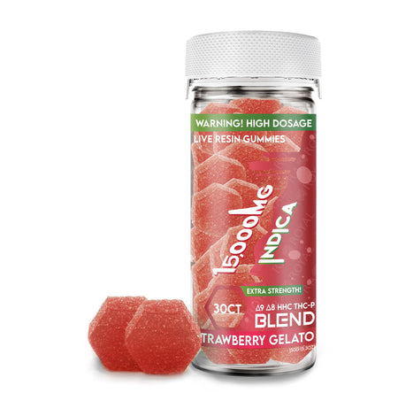 Ra Royal Strawberry Gelato Live Resin Blend Gummies 15,000MG