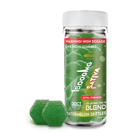 Ra Royal Watermelon Zkittles Sativa Live Resin Blend Gummies 15,000MG