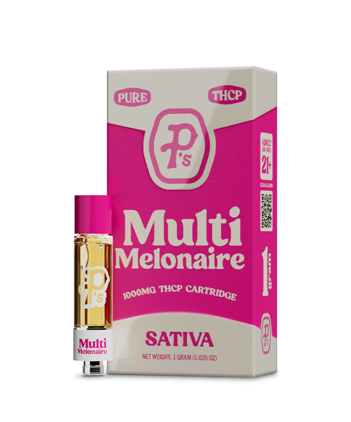Pure P's THCp 1ML Cartridge Multi Melonaire