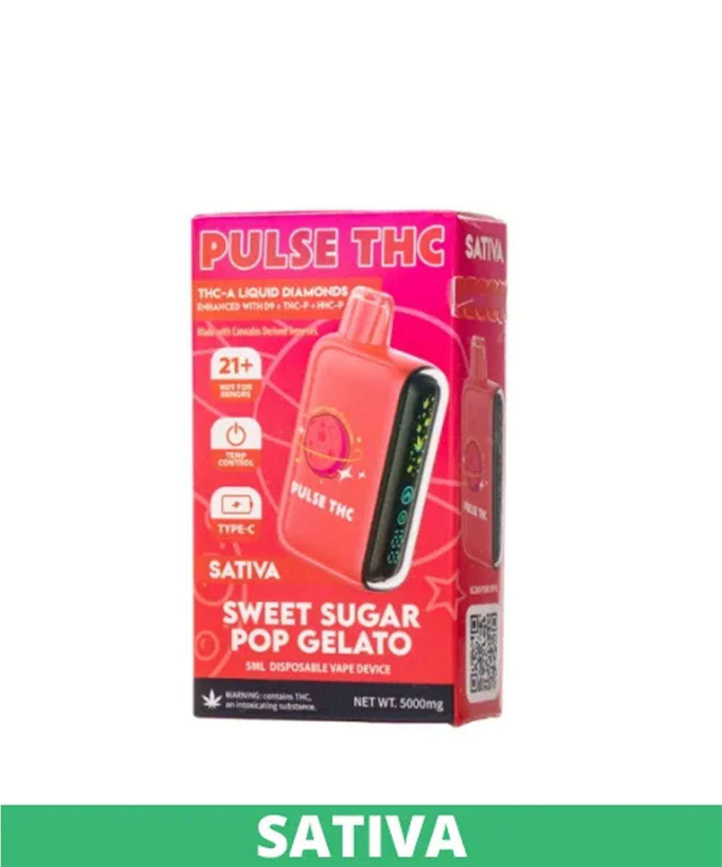 Pulse THC THCa Liquid Diamonds 5ML Vape Sweet Sugar Pop Gelato