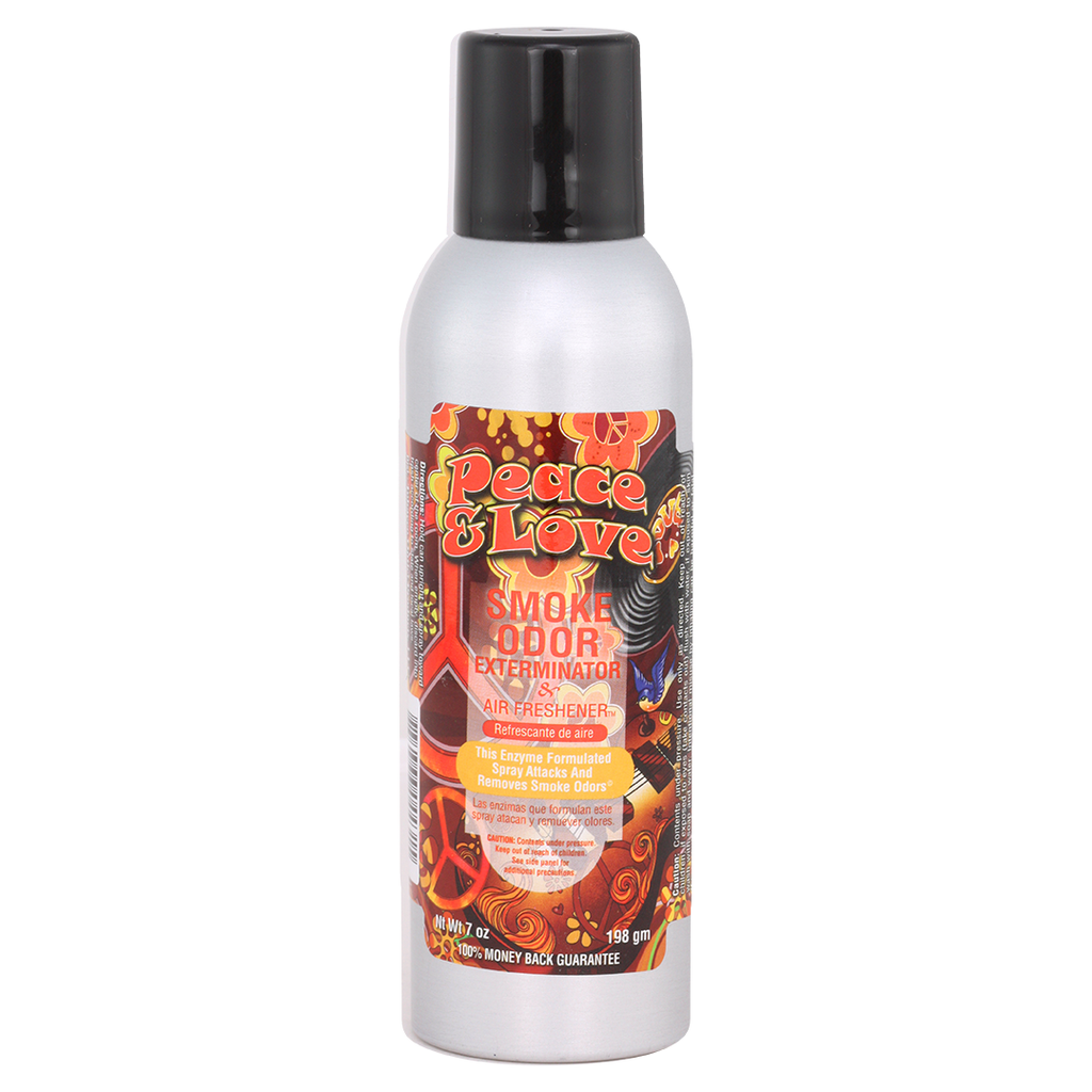 Smoke Odor Exterminator Peace and Love Air Freshener Spray 7oz