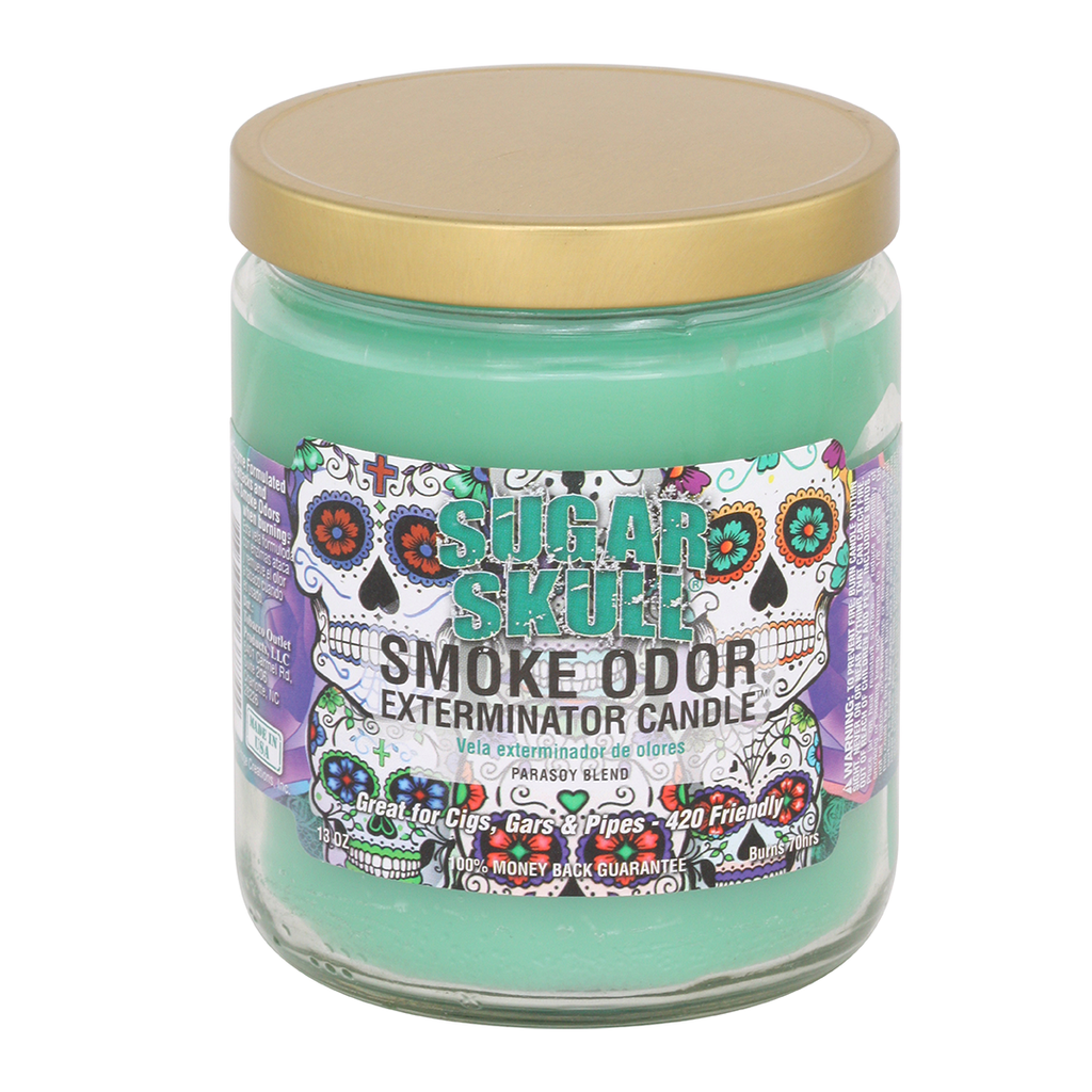 Smoke Odor Exterminator Sugar Skull Candle 13 OZ
