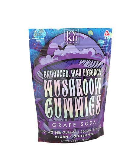 FVKD 500MG Mushroom Gummies Grape Soda