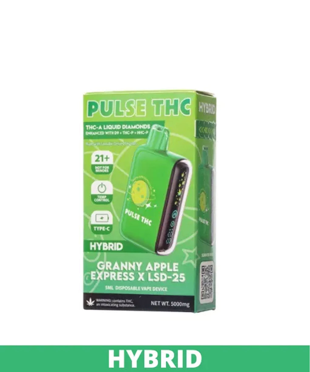 Pulse THC THCa Liquid Diamonds 5ML Vape Granny Apple Express X LSD-25
