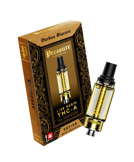 Pressure THCa Live Resin 3.5ML Cartridge Durban Biscotti