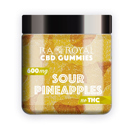 Ra Royal Sour Pineapples CBD Gummies 600MG