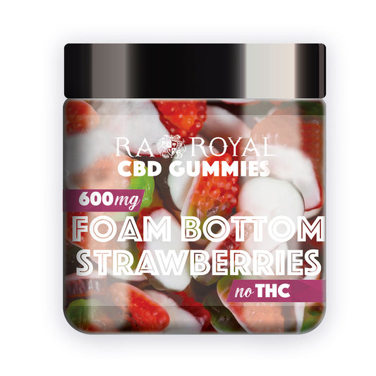R.A. Royal Foam Bottom Strawberries CBD Gummies 600MG