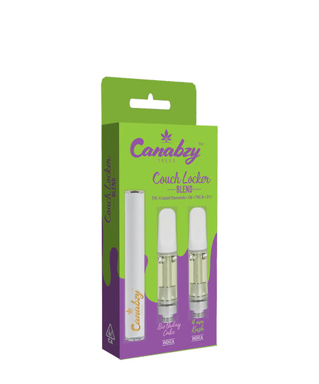 Canabzy Couch Locker Blend 2x2000MG Cartridge Kit Birthday Cake + 4 AM Kush