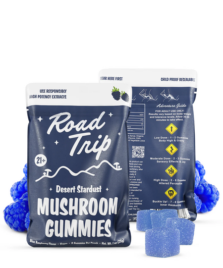 Road Trip Desert Stardust Mushroom Blue Raspberry Gummies