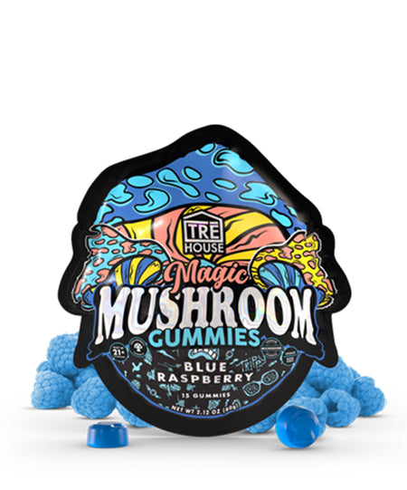 Tre House Magic Mushroom Blue Raspberry Gummies