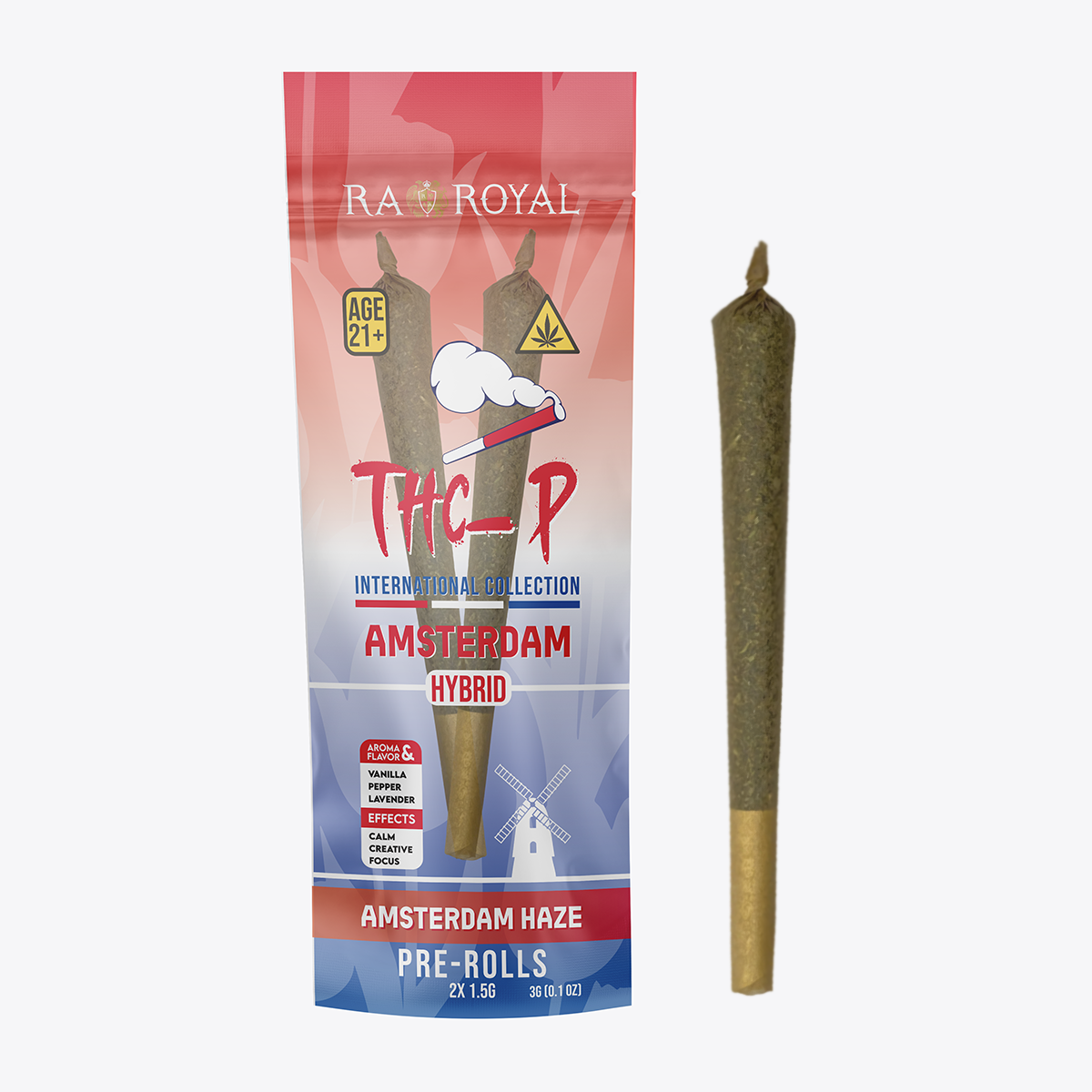 RA Royal THCp Blend 2 x 1.5g Preroll: Amsterdam Haze (Hybrid)
