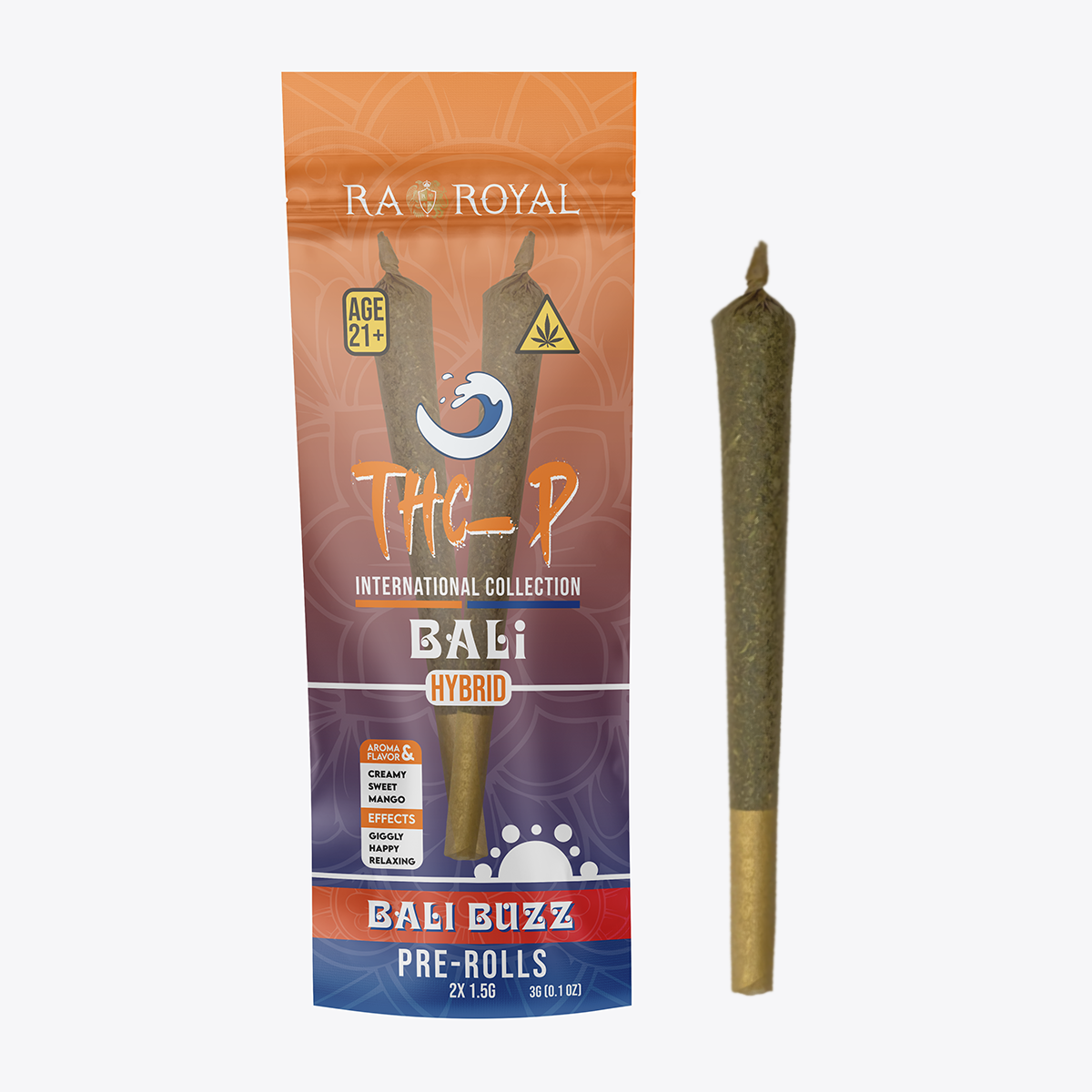 RA Royal THC-P 2 x 1.5g Prerolls Bali Buzz (Hybrid)