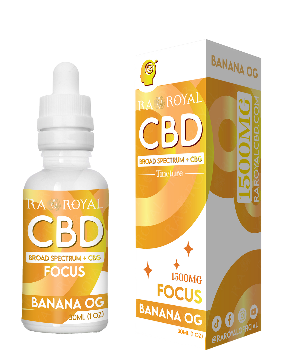 RA Royal CBD Blend 1500MG Tincture: Banana OG (Focus)