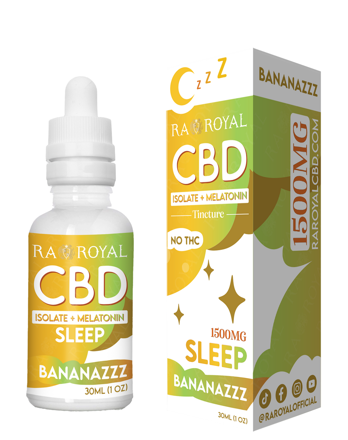 RA Royal CBD Blend 1500MG Tincture: Bananazzz (Sleep)