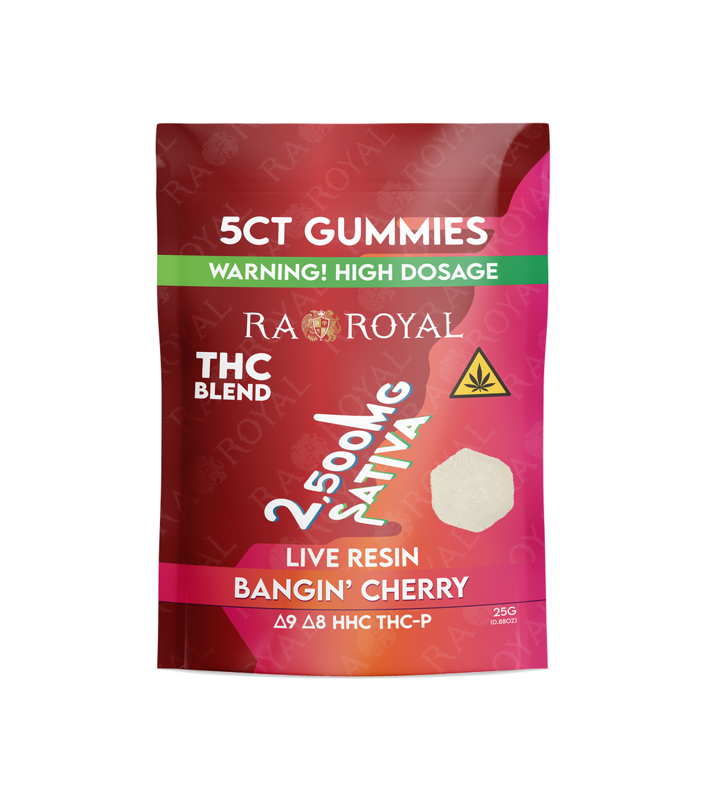 RA Royal THC Blend 2500MG Gummy: Bangin' Cherry (Sativa)