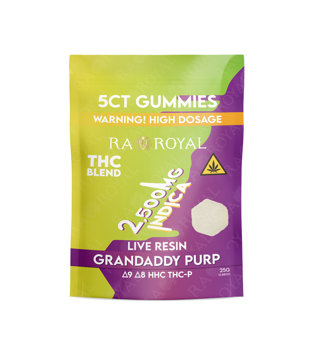 RA Royal THC Blend 2500MG Gummy: Grandaddy Purp (Indica)