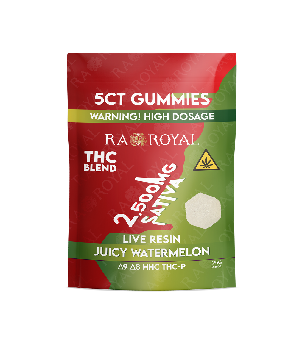 RA Royal THC Blend 2500MG Gummy: Juicy Watermelon (Sativa)