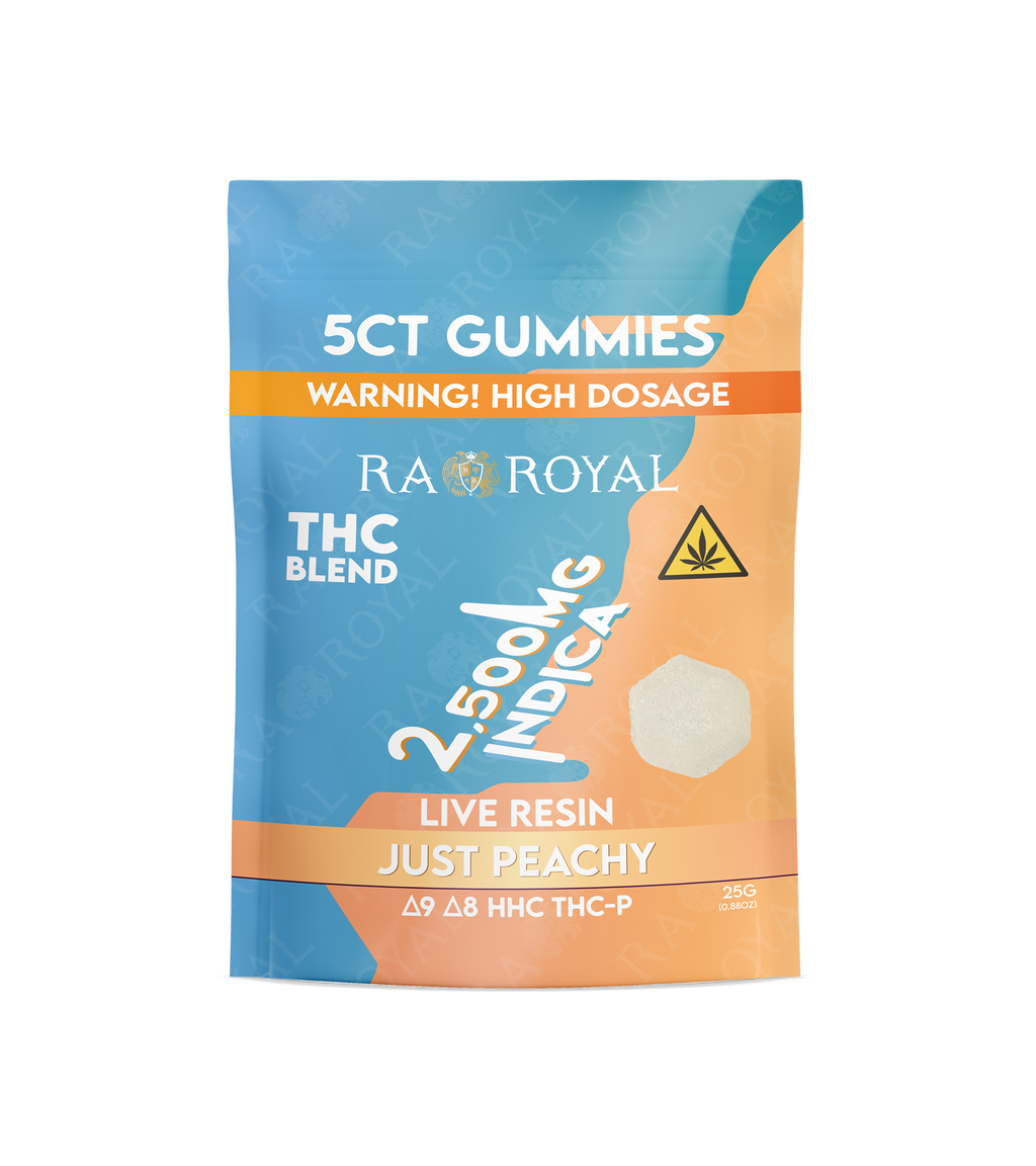 RA Royal THC Blend 2500MG Gummy: Just Peachy (Indica)