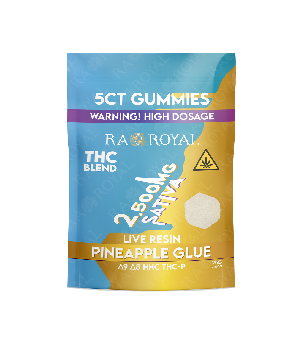 RA Royal THC Blend 2500MG Gummy: Pineapple Glue (Sativa)