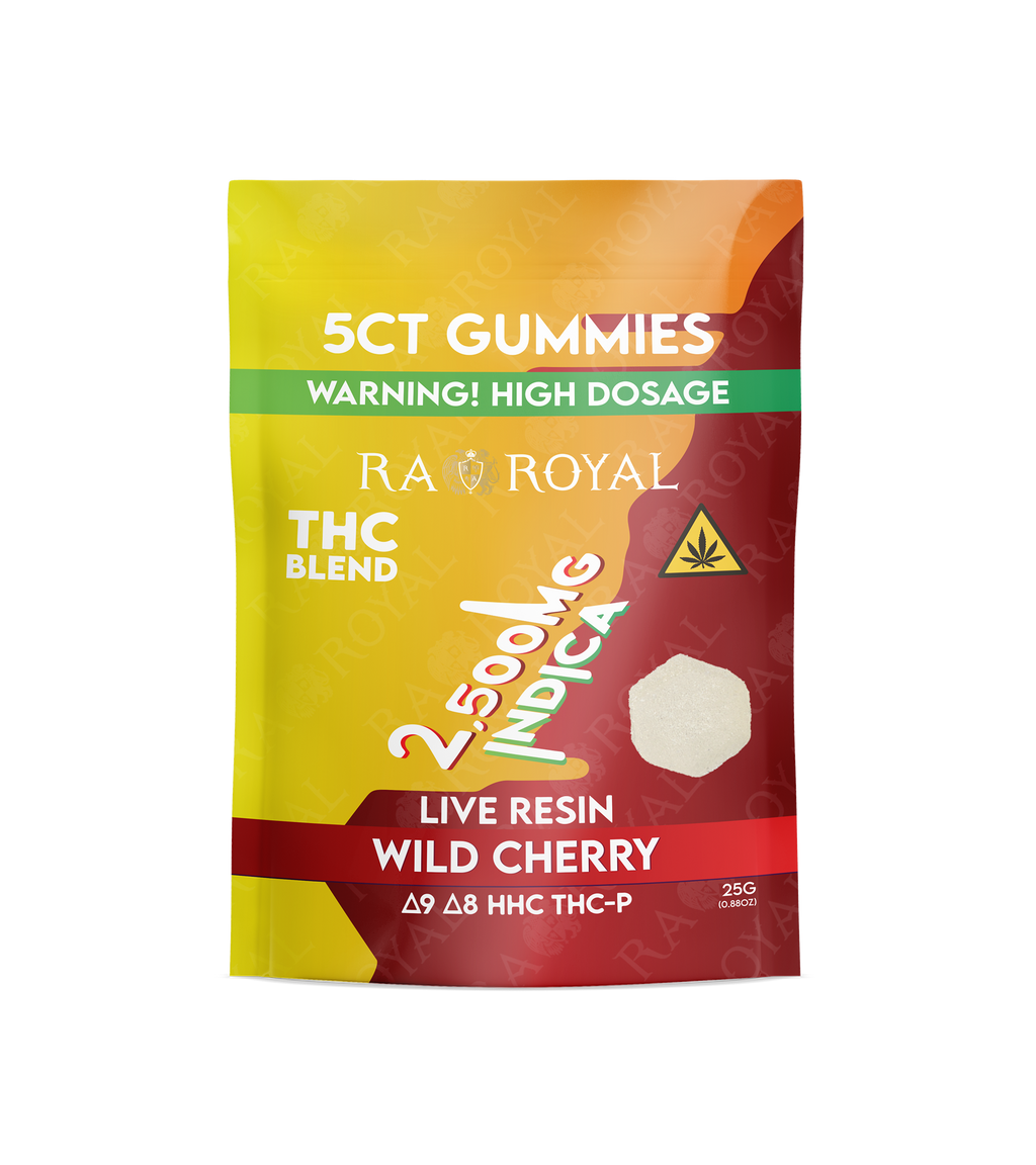 RA Royal THC Blend 2500MG Gummy: Wild Cherry (Indica)