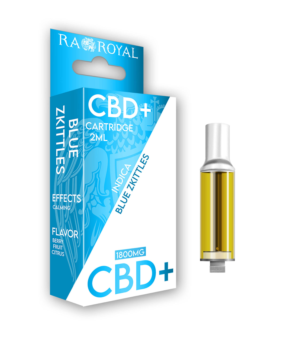 RA Royal CBD Blend 2ML Cartridge in Blue Zkittles (Indica)