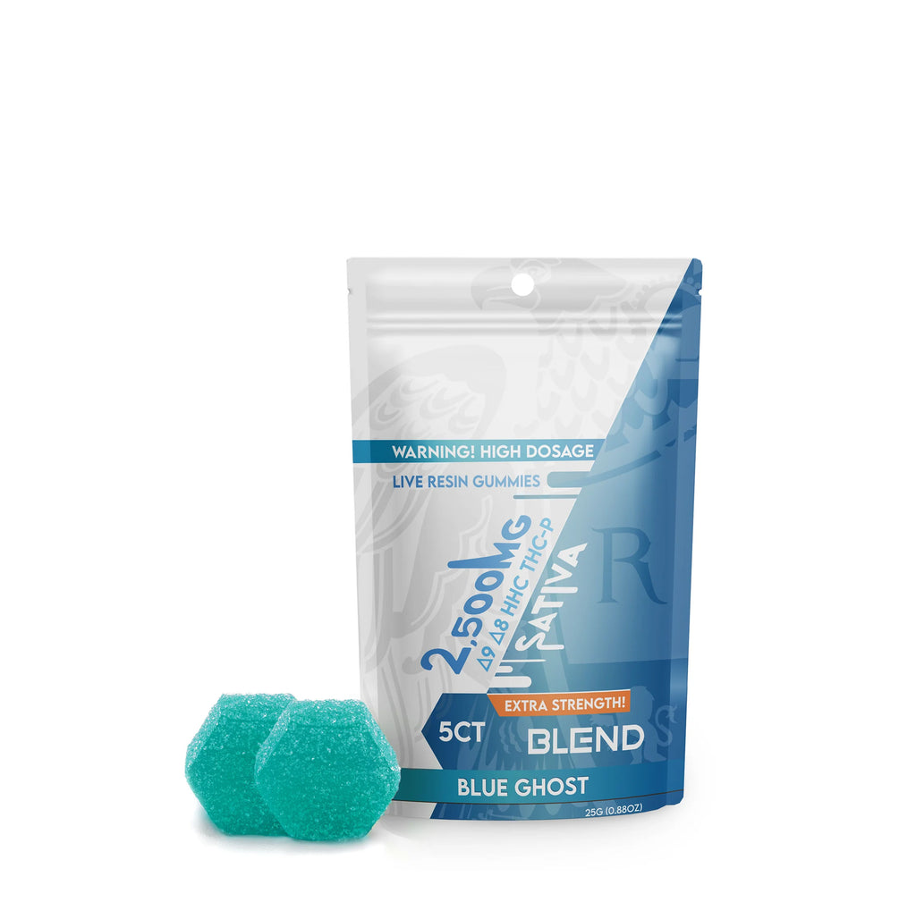 Ra Royal Blue Ghost Sativa Live Resin Blend Gummies 2500MG