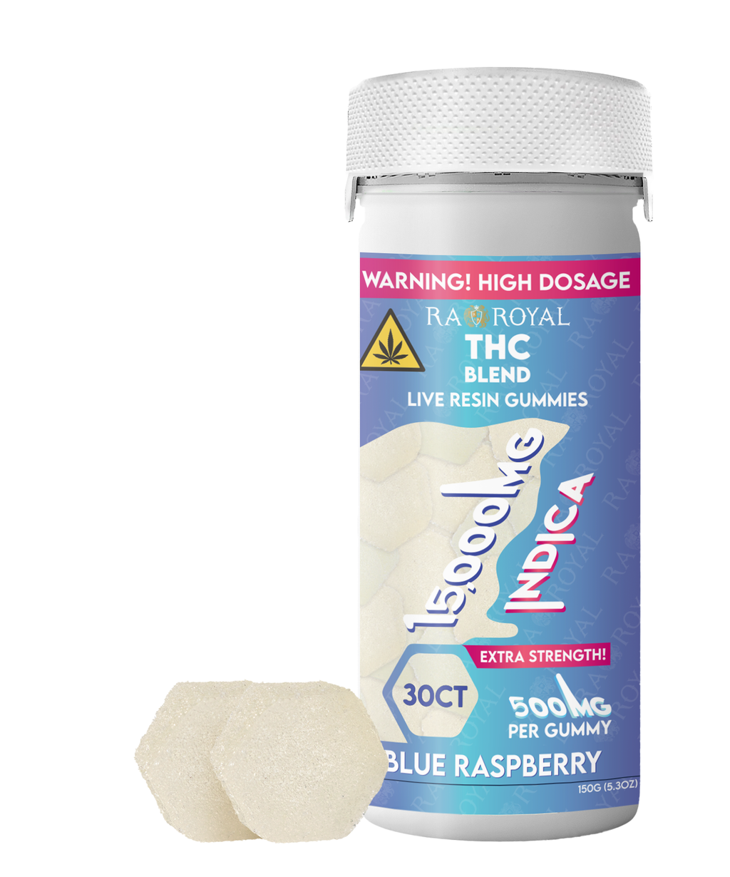 RA Royal THC Blend 15000MG Gummy: Blue Raspberry (Indica)
