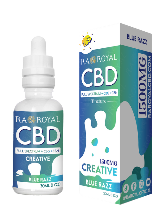 RA Royal CBD Blend 1500MG Tincture: Blue Razz (Creative)