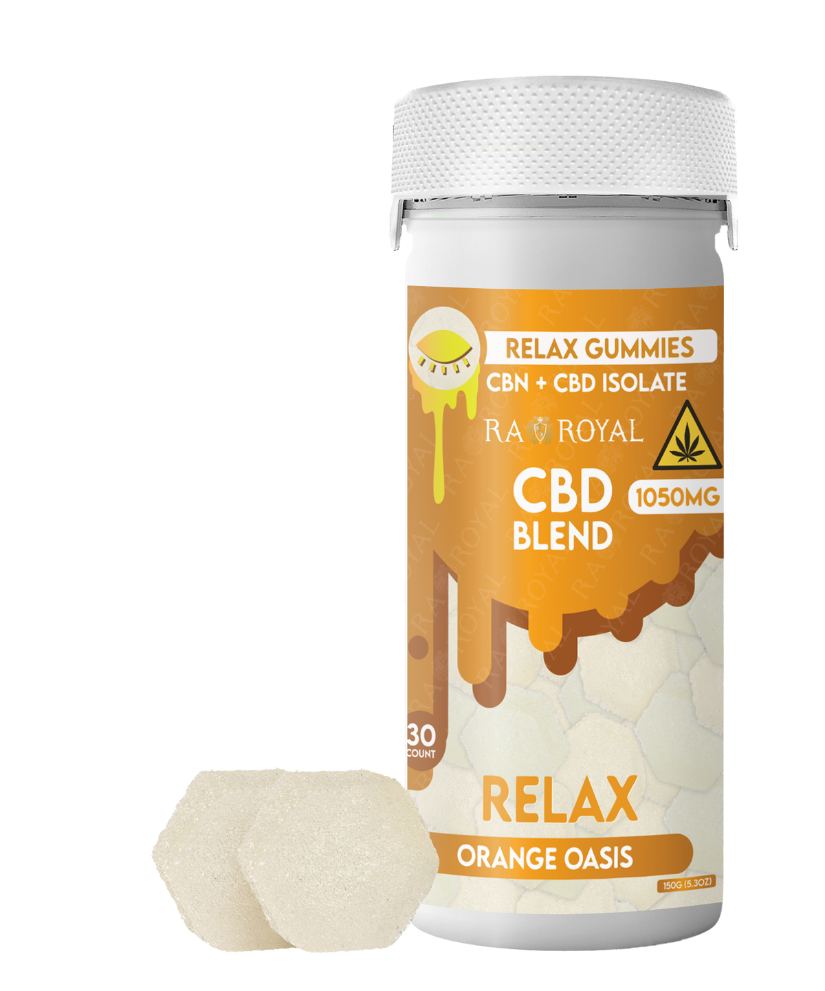 RA Royal CBD Blend Relax 1050MG Gummy: Orange Oasis