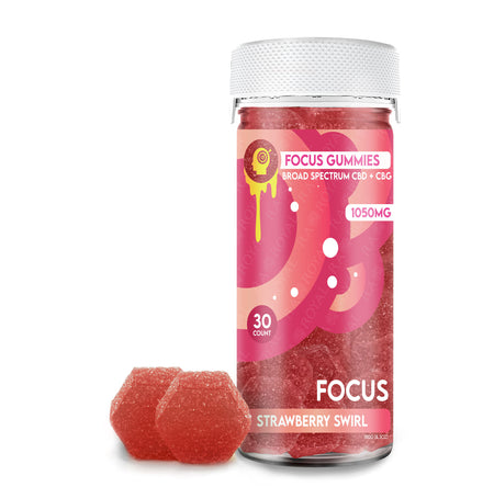 Ra Royal Strawberry Swirl CBD Focus Gummies 1050MG