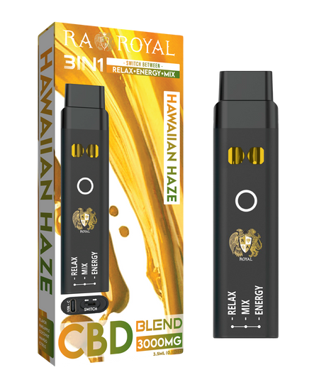 R.A. Royal CBD+ Three-in-One Disposable Vape Hawaiian Haze (3000MG) 
