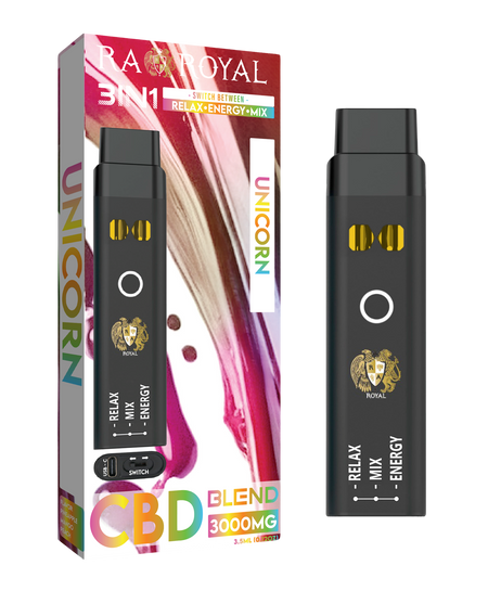 R.A. Royal CBD+ Three-in-One Disposable Vape Unicorn (3000MG) 