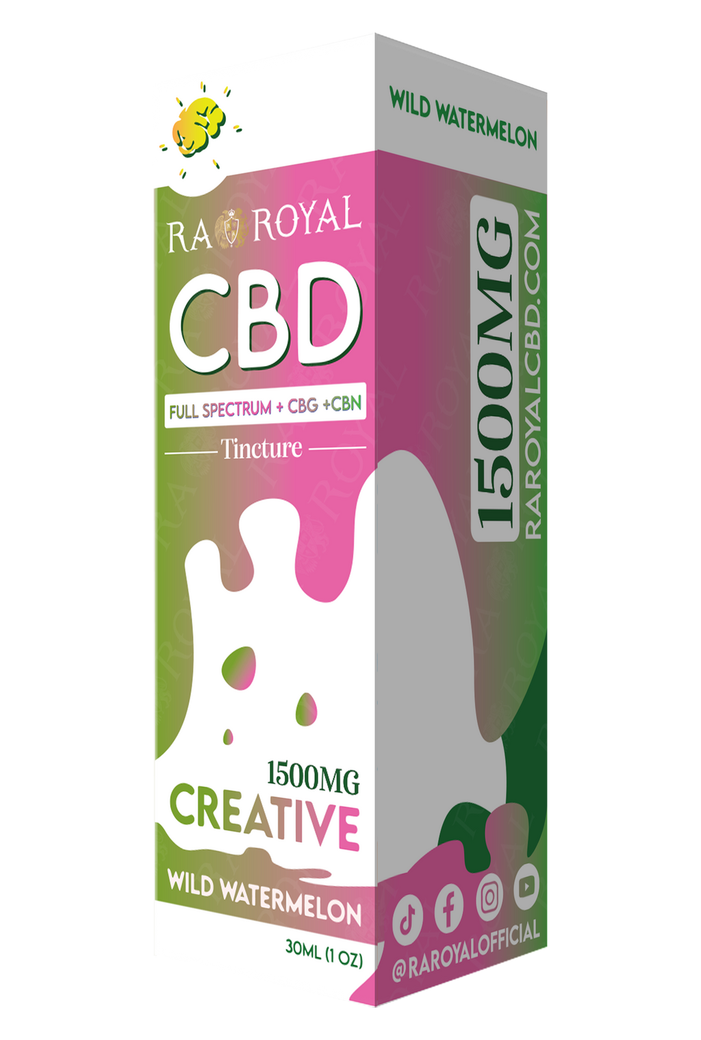 RA Royal CBD Blend 1500MG Tincture: Wild Watermelon (Creative) 