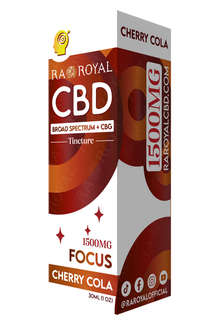 RA Royal CBD Blend 1500MG Tincture: Cherry Cola (Focus) 