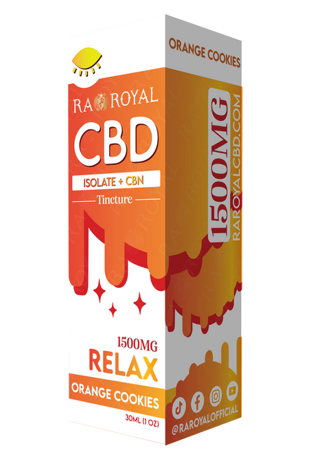 RA Royal CBD Blend 1500MG Tincture: Orange Cookies (Relax)